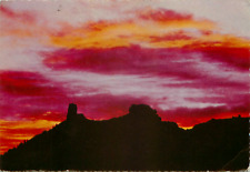 Chimney Rock In The Sunset U.S. 160 Pagosa Springs Colorado Vtg. 6 x 4 Postcard picture