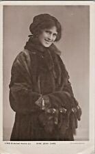 Zena Dare Mink Coat Edwardian English Actress RPPC Vintage Rotary Photo Postcard picture