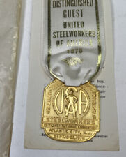 United Steel Workers Of America Distinguished Guest Badge Atlantic City 1978 NOS picture