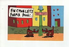 Vintage Comic Post Card - A'w C'mon Let's Forma Pool - Wall Street picture