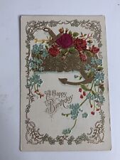 ANTIQUE EMBOSSED A Happy Birthday PostCard Unposted Divided Back picture