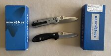 Benchmade Mini Griptilian 555-S30V and 555S-154CM  SATIN BLADES = Lot Of Two picture