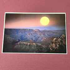 Vintage Chrome Card 4x6 Grand Canyon Full moon B12 picture