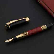 High Quality 530 Golden Carving Mahogany Luxury  Fountain Pen New Ink Pen picture