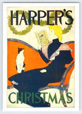 Christmas 1894 Harper's Magazine Edward Penfield Reprint Postcard BRL18 picture
