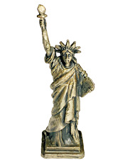 Vintage Pewter STATUE OF LIBERTY 3” Miniature figurine USA NEW YORK CITY NYC picture