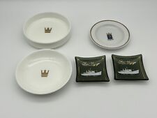 Vintage Small Cruise Ship Plates Porcelain & Glass Lot of  5 picture