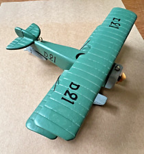 Vintage 1960's-70's Model Green Wooden Airplane D21 Biplane picture