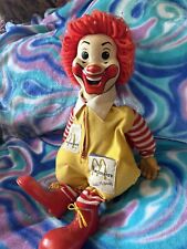 Vintage Hasbro 1978 Ronald McDonald Whistle & Pocket Grimace Plush Doll *READ* picture