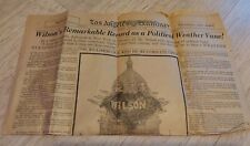 Vintage Old NEWSPAPER The Los Angeles Examiner February 1916 President Wilson picture