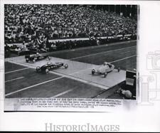 1958 Wire Photo James Miley finishing first to win final heat of Soap Box Derby picture