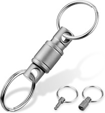 Titanium Quick Release Keychain, Upgraded Detachable Key Ring Key Holder with 2  picture