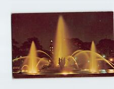 Postcard Swan Memorial Fountain at Night Philadelphia Pennsylvania USA picture