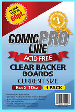 1 COMIC PRO LINE Crystal CLEAR CURRENT SIZE 60pt BACKER BOARD Backing Storage picture