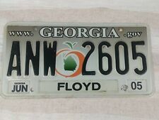 Georgia License Plate Vintage 2005 Floyd County ANW 2605 Georgia License Plate picture