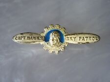 ANTIQUE CAPTAIN HAWKS SKY PATROL FLIGHT LIEUTENANT WINGS FAN CLUB BADGE PIN picture