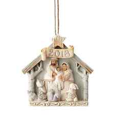 Jim Shore*WHITE WOODLAND HOLY FAMILY ORNAMENT*Christmas*NATIVITY*2018*6001417 picture