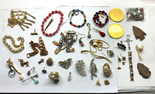 LOT OF OVER 50 PCS - VINTAGE JUNK DRAWER ITEMS - SMALLS-TRINKETS - EARINGS - ETC picture