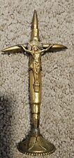 WWI/WWII Trench Art. Religious Word War Cross Bullet Trench art. picture