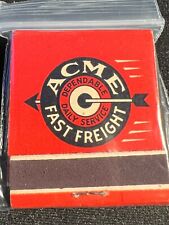 VINTAGE MATCHBOOK - ACME FAST FREIGHT - UNSTRUCK picture