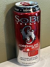 SoBe ADRENALINE RUSH Energy Drink Can empty 16 FL OZ *EMPTY* Collectors Can picture