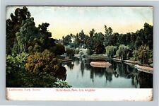 Los Angeles CA, Hollenbeck Park Scenic View, California c1910 Vintage Postcard picture