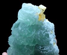 370g Rare Transparent Green Cube Fluorite Barite Clear Crystal Mineral Specimen picture