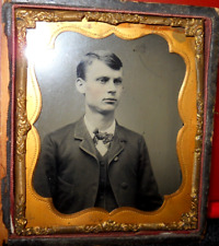 1/6th Size Tintype of young man in half case picture