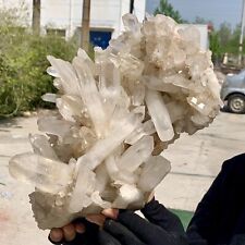 15.18LB Natural Large Himalayan quartz cluster white crystal ore Earth specimen picture