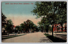 Street View Residential East Broad Street Columbus Ohio OH Vtg Postcard 1910s picture
