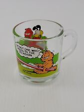 Vintage McDonald's Garfield Glass Coffee Mug Tea Cup 1978 Retro Cartoon Strip VG picture