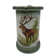 Vintage Elk Stag Iridescent Green Hole Puzzle Mug Ceramic Beer Brewery Germany picture