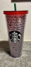 Starbucks Falala Holiday Cold Cup Tumbler 2016 Venti 24oz Christmas  See Pics picture