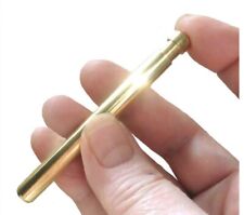 Self Cleaning SOLID Real Brass Large One Hitter Bat Dugout Pipe chillum onie OG picture