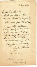 Rare Archibald Forbes & Charles Kean Hand Written Documents COA picture
