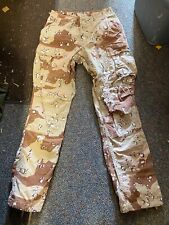 ORIGINAL DESERT STORM US ARMY CHOCOLATE CHIP CAMO TROUSERS-SMALL LONG, 32L picture