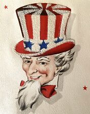 Unused Uncle Sam Patriotic WW2 WWII Brother Service Vintage Greeting Card 1940s picture