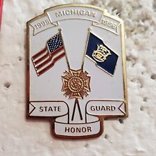 VTG VFW 1995-96 Michigan State Honor Guard Seal Logo Lapel Hat Pin Tie Tac picture