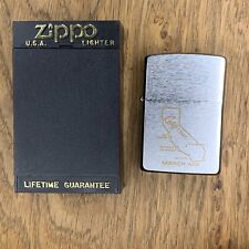 Vintage Zippo Lighter March AFB Air Force Base USAF California 1994 New Sealed picture