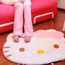 Cute Pink Bow Hello Kitty Head Carpet Soft Fuzzy Rugs Children Bedroom Pet Mat picture