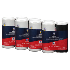 (4 Pack) Morton Salt Iodized & McCormick Pepper Shakers – 5.25 Oz Set picture