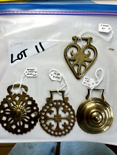 Brass Horse Pony Medallion Vintage Lot of 4  Shield Horseshoe AAHB My Lot #11 picture
