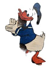 Donald Duck Wooden Cut Out Hand-painted Tramp Art 6 And 1/4 In picture