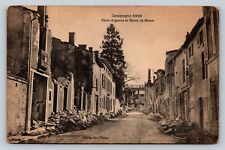 Champagne 1916 Between Argonne & Meuse Heights War Destruction ANTIQUE Postcard picture