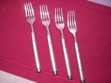 Set Of 4 Dinner Forks Cambridge Tripoli II Sand Stainless Frost Handle 8 In. GE4 picture