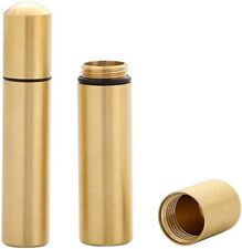 2Pcs Brass Portable Toothpick Holder Pocket Toothpick Box Pocket Container  picture