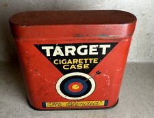VINTAGE ADVERTISING TARGET  TOBACCO TIN EMPTY picture