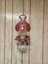 Vintage Amish Wall Mounted Oil Lamp Clear Pressed Glass  picture