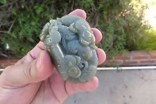 VINTAGE HAND CARVED JADE PAPERWEIGHT US SELLER picture