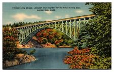 VTG French King Bridge, Largest and Highest in the East, Greenfield, MA Postcard picture
